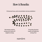 Karungali Silver Capped Mala - 54 Beads