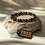 Triple Protection Bracelet | Grounding, Courage & Shielding (Govt. Lab Certified)