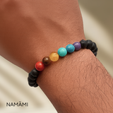 Lava 7 Chakra Bracelet | Balance, Calm, and Grounding