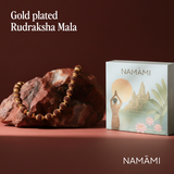 Gold plated Rudraksha Mala