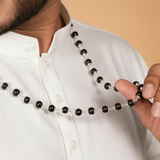 Karungali Silver Capped Mala - 54 Beads