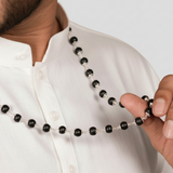 Karungali Silver Capped Mala & Bracelet Combo