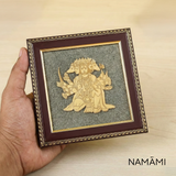 Panchamukhi Hanuman Raw Pyrite Frame for Strength & Protection
