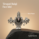 Lord Balaji Face Idol - Silver Plated
