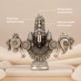 Lord Balaji Face Idol - Silver Plated