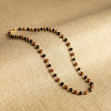 Gold-Capped Karungali Rudraksha Mala