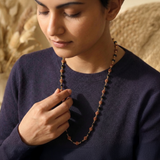 Gold-Capped Karungali Rudraksha Mala